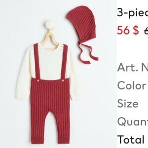 H&M 3 Piece Fine Knit Cotton Set
